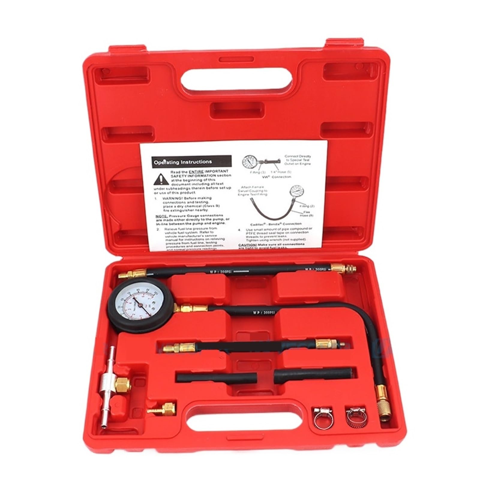 TU-113 Tester di Iniezione del Carburante Indicatore Universale della Pressione Set Strumenti Professionali for Garage Kit Diagnostici Automobilistici Monitoraggio di Precisione