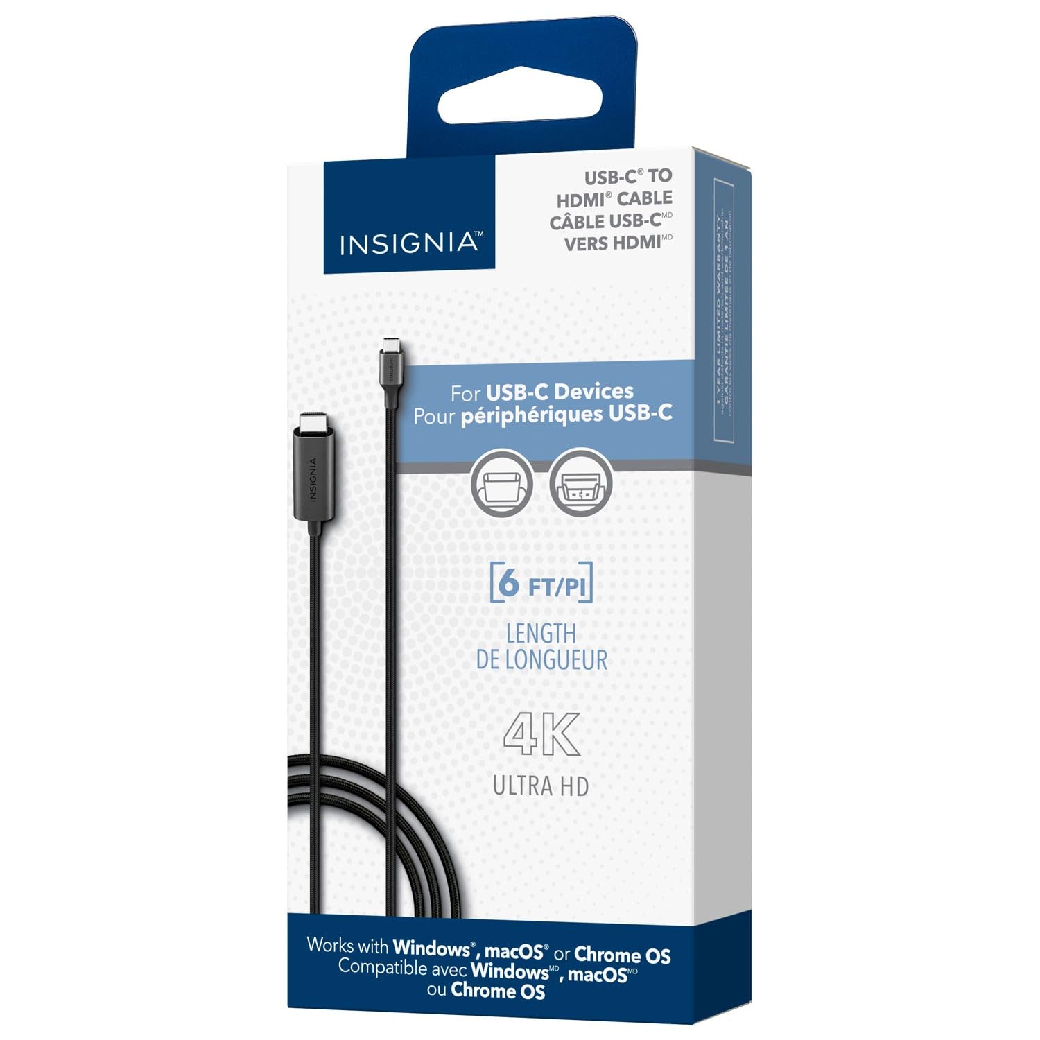 Cable HDMI USB-C 4K Ultra HD compatible con MacBook, Galaxy y Surface 6