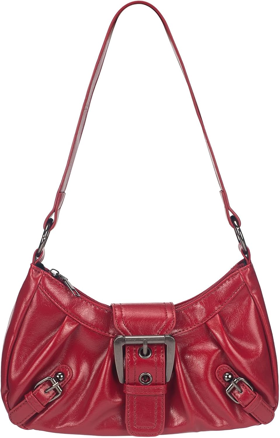 Y2K Trendy Purse, Punk Leather Shoulder Bag Goth Vintage Handbags Top Handle Ladies Underarm Bag | for Going Out, Work