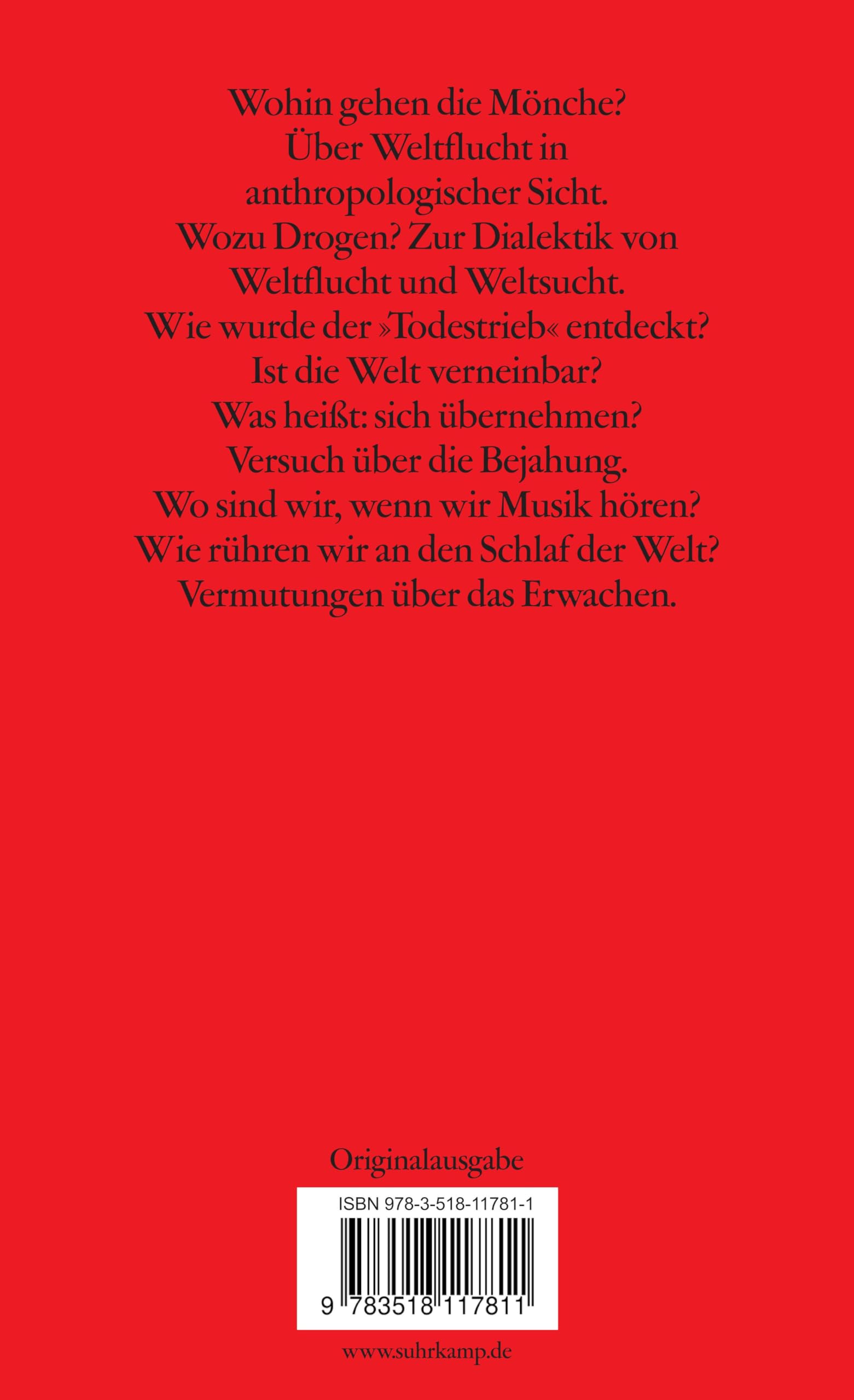 Weltfremdheit (edition suhrkamp)