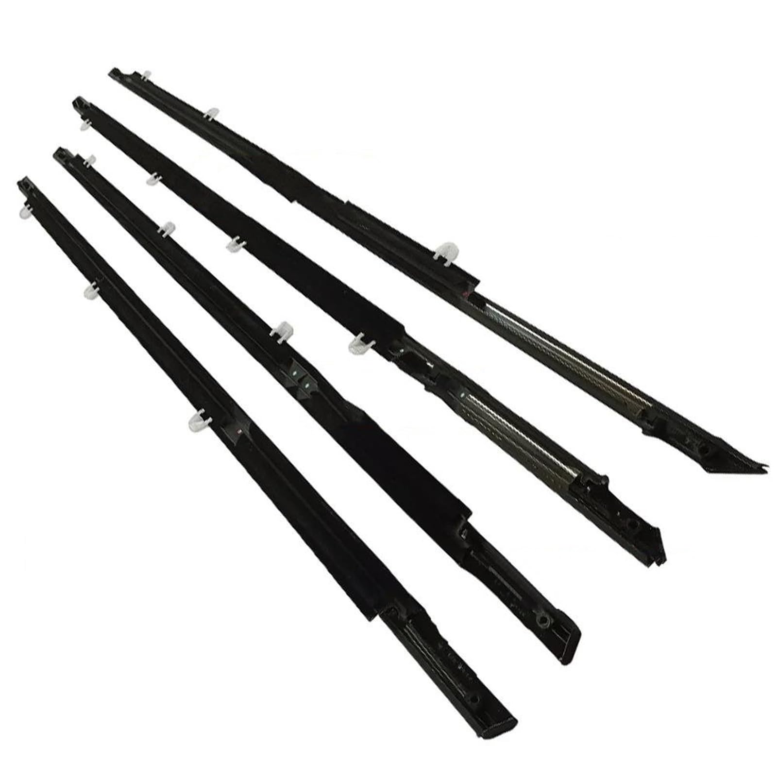 Noheeu Chrome 4 Pcs Black Windows Rubber Outside For Accord 2018-2023 72450-Tva-A01 Glass Protector Weatherstrip Out Laminate(Chrome)