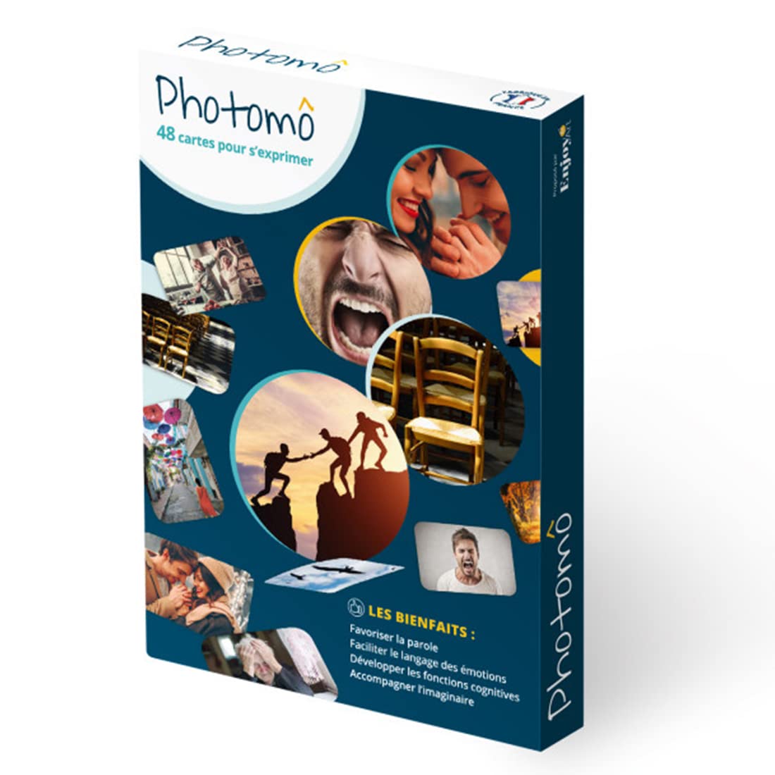 Enjoy Art - Jeu de Cartes Photomô – 48 Cartes Postales pour S’Exprimer – Développement Personnel & Coaching – Outil Thérapeutique – Gestion des Émotions & Intelligence Émotionnelle - Enfant, Adulte