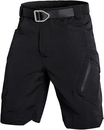 Cargo SweatShorts for Men Summer Outdoor Tactical Pants Solid/Patriotic Printed Military Shorts with Multi Pockets