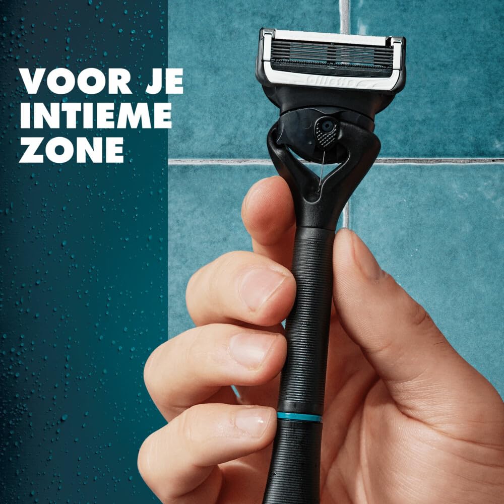 Gillette Intimate ostrza do golenia intymnych, 6 wymiennych ostrzy do golenia na mokro z paskami ślizgowymi dla delikatnego zastosowania, przetestowane dermatologicznie ostrza do golarek