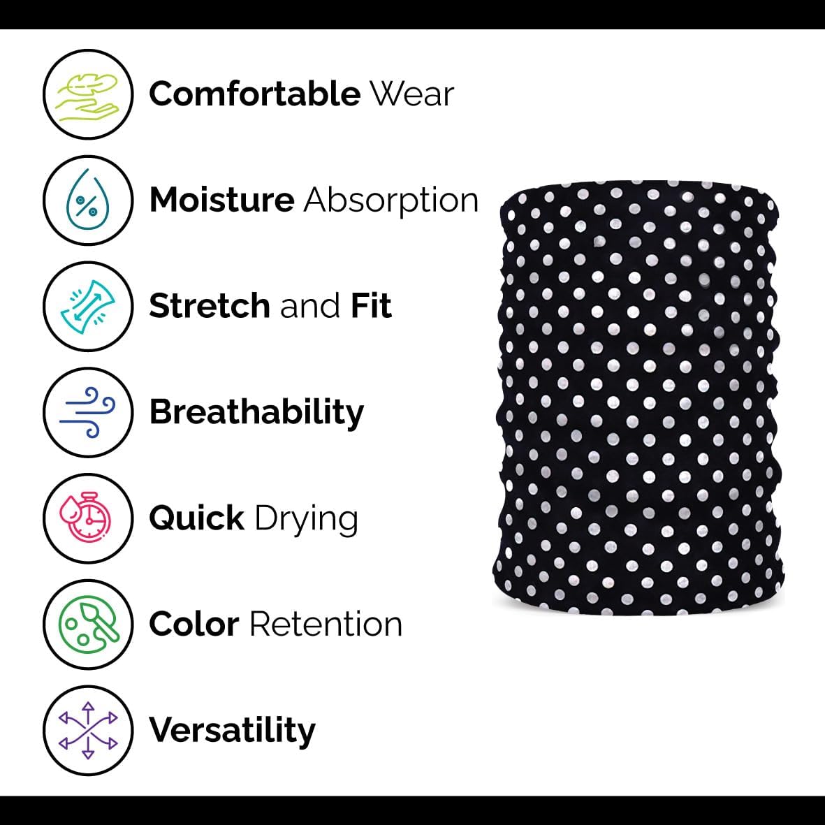 6 PCS Unisex Neck Warmer, Seamless Tube Balaclava, Face Cover, Cycling Mask, Ski Snood, Multifunctional Headwear, Neck Gaiter (Multicolor) - Image 6