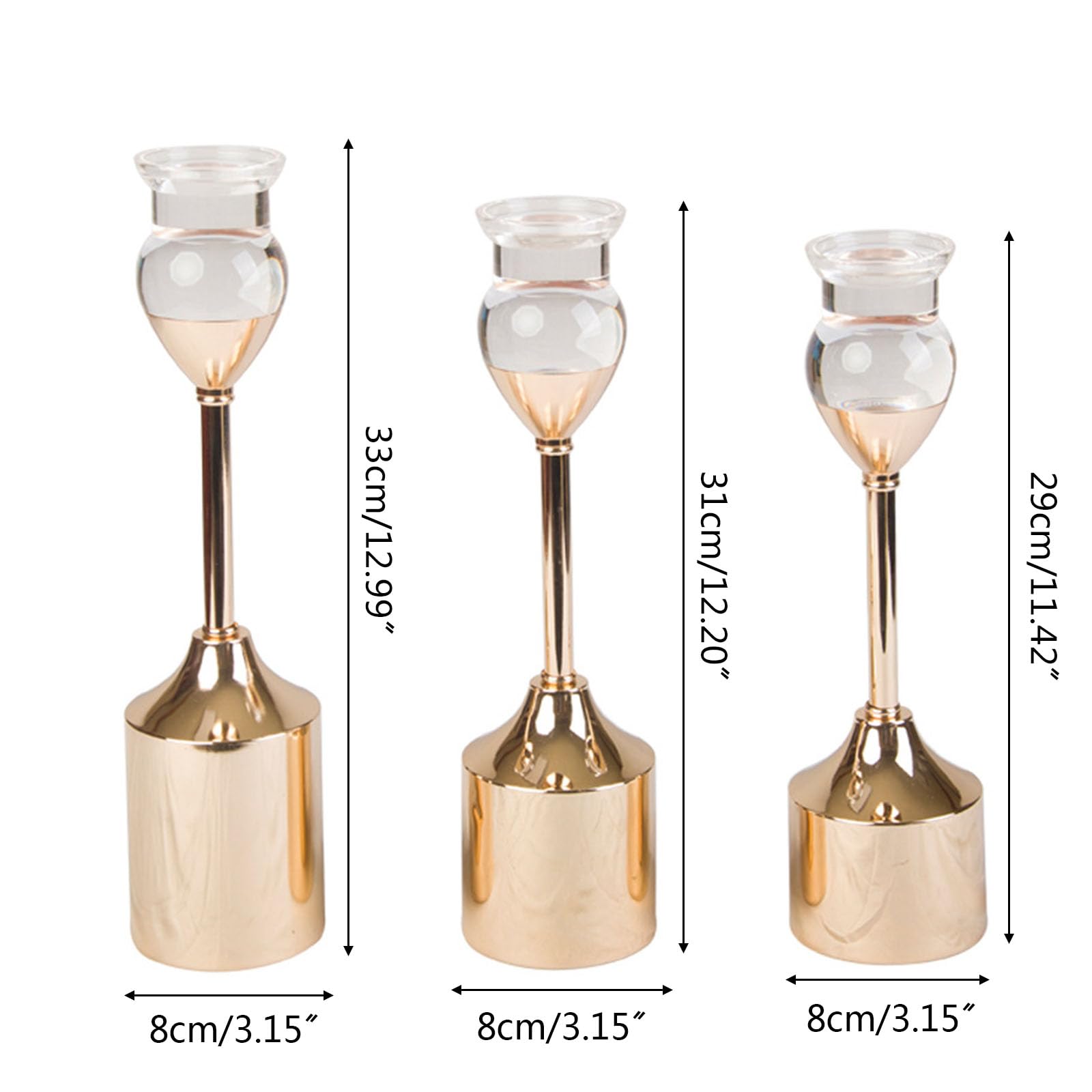 Bougeoir Holde en fer forgé en acrylique pour décoration de table de salle à manger pour la maison, un mariage, une fête d'anniversaire, une fête