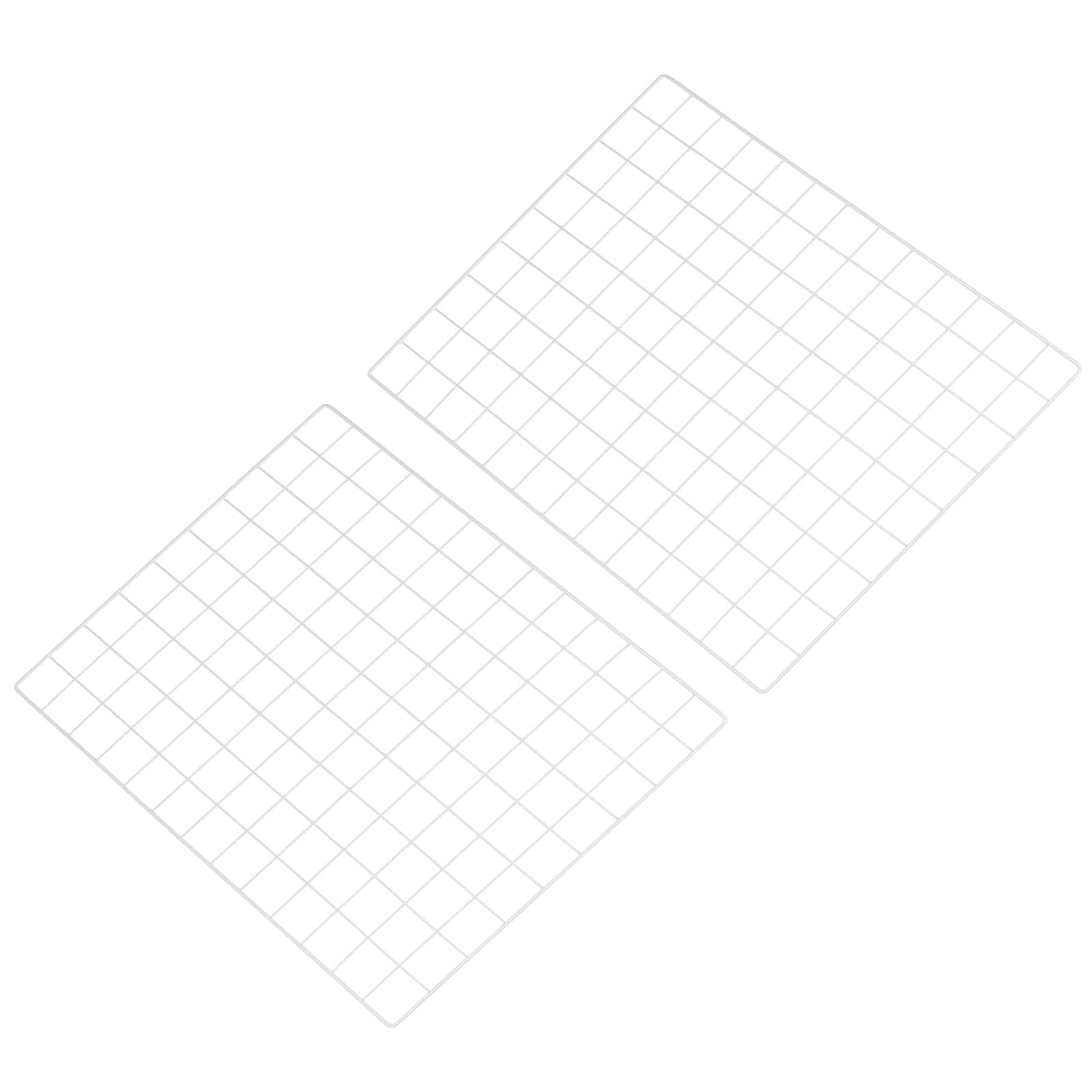 PATIKIL 65x45cm Wire Grid Panel, 2 Pack Board Photo Pictures Memo Display Grid Panels Hanging Organizer Wall Decorative Panel for Home Office Wedding, White