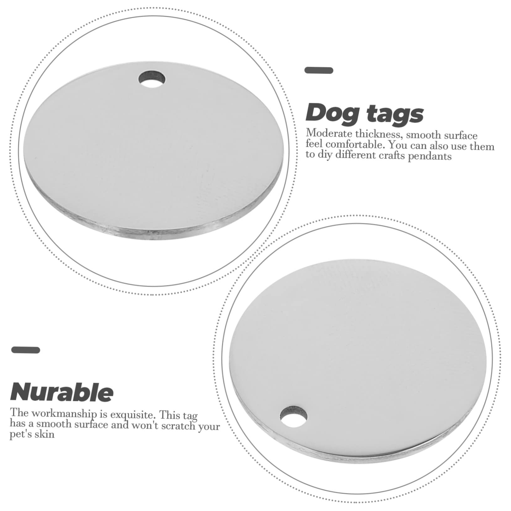 POPETPOP 30 Etiquetas De Etiquetas De Perro En Para Estampar Etiquetas De Nombres Etiquetas De Perro En Para Grabar Kit De Estampado De Joyas Etiquetas De Estampado Colgante