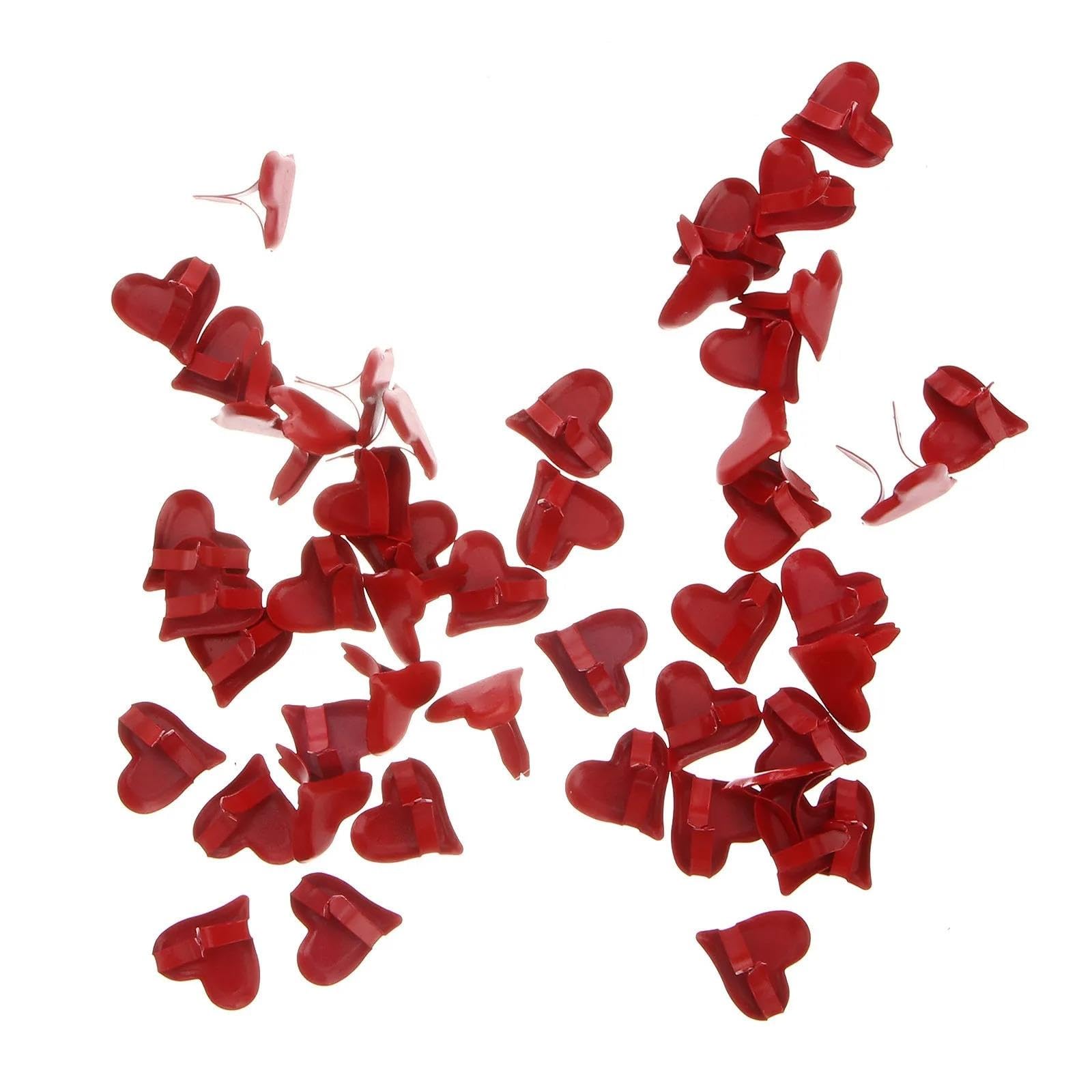 Fermacampioni Mini Brad in Metallo a Forma di Cuore da 500 Pezzi