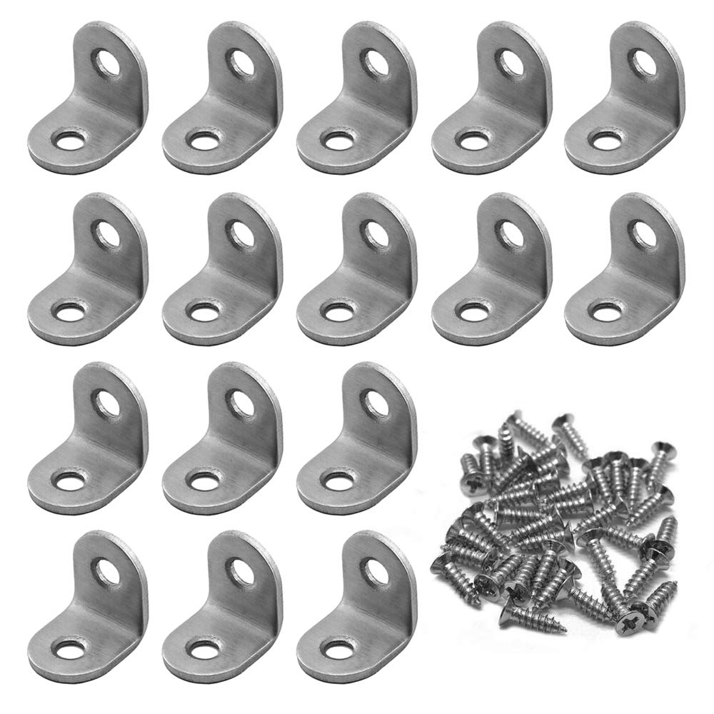 Amazon | L字アングルブラケット 16個セット 20×20×16mm 直角