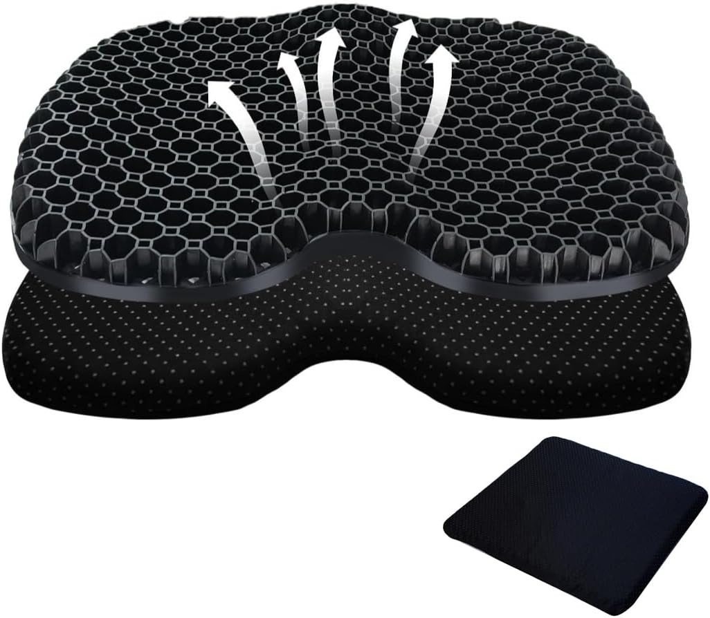 Kayak Seat Cushion for Advanced Elements Convertible Elite 2018–2026, Gel Honeycomb Cushion for Long Sitting Comfort, Breathable Seat Pad for Kayak, Boat, Canoe, Office Chair,A Black