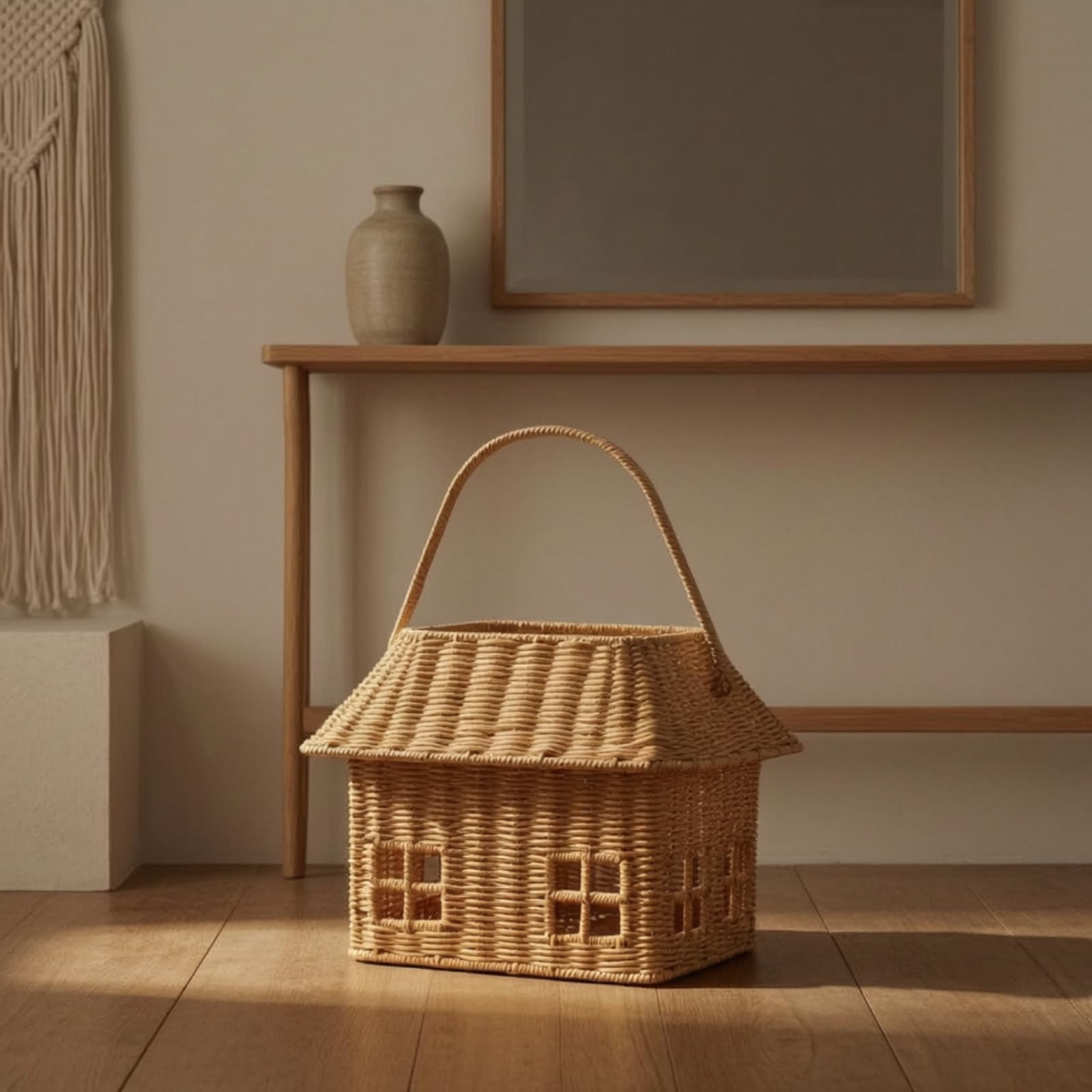 perfk Cesta con Forma Casa Ligera