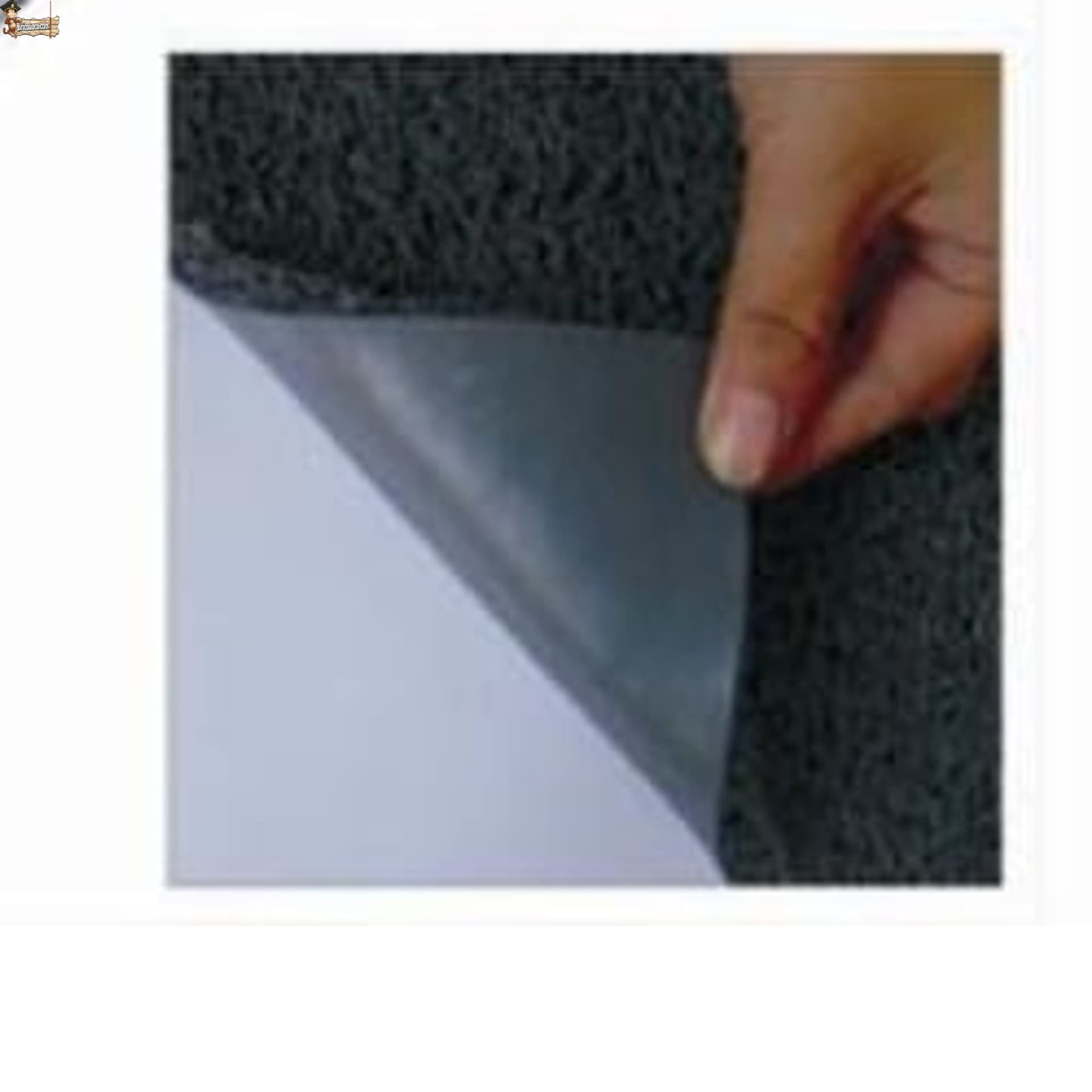 BricoLoco.com Zerbino ingresso casa, terrazzo. Gomma per ricci esterni o interni. blu. da metri o rotolo. Larghezza 1,20 MTS. x 12 MTS. Spessore 10 mm. con base. Tappeto Vinile Riccioli. (12 metri,