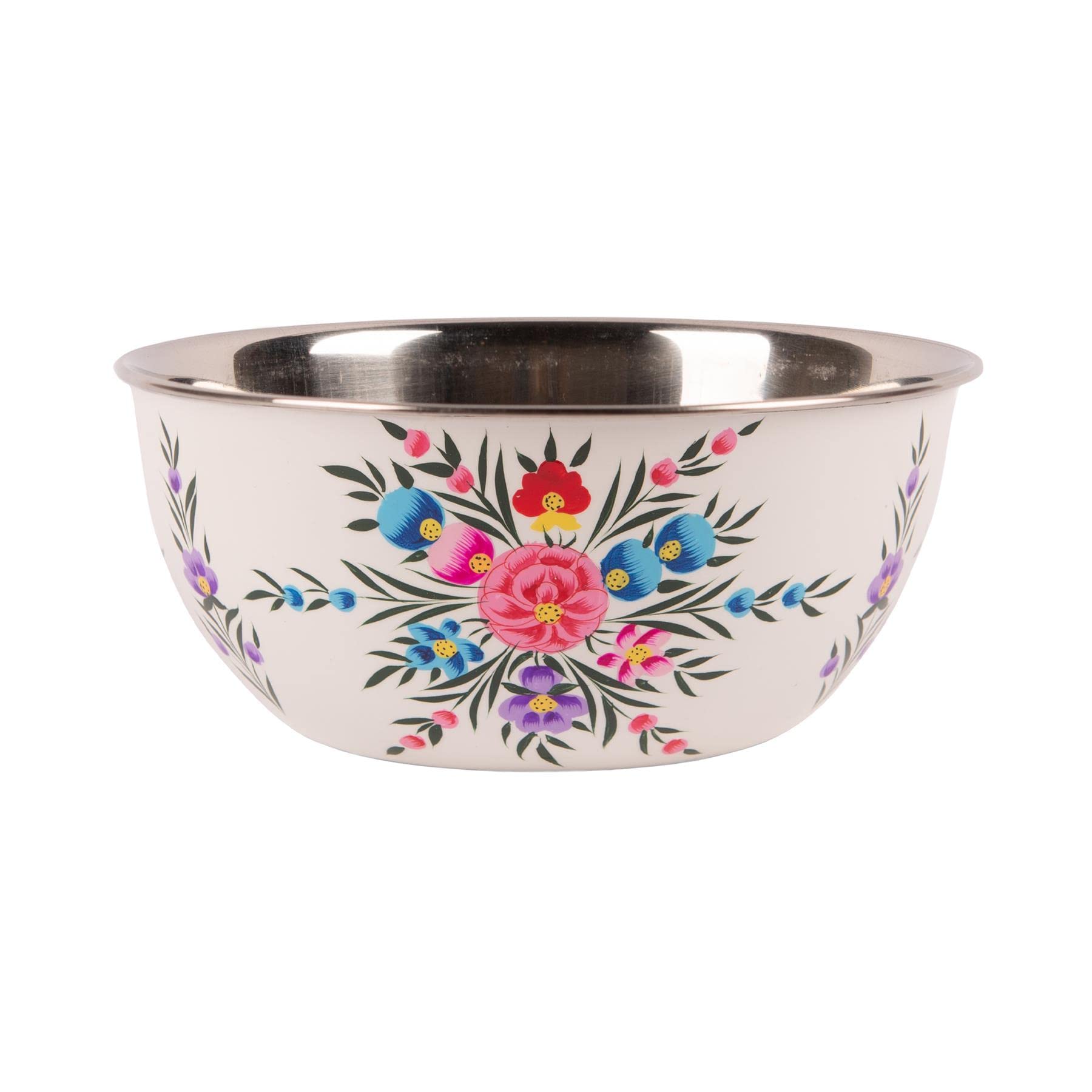 Billy Can Cotton Pansy 1X 21.5Cm Stainless Steel Camping Bowl - Reusable Picnic Party Pasta Food Dinner Serving Dinnerware Crockery Dishes - By Billycan