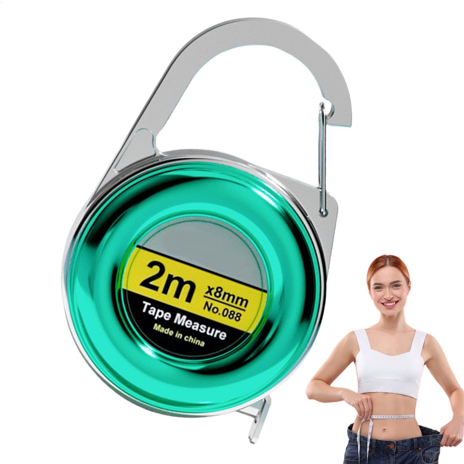 Cinta métrica para el cuerpo, Cinta métrica pequeña | Cinta métrica corporal de cinta métrica a medida de 79 pulgadas,Cinta métrica para ropa, cinta métrica de bolsillo con hebilla para llave para via
