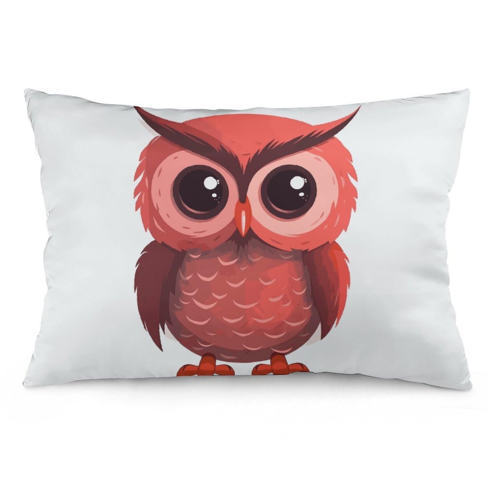 NTVOWPZO 2 Pack Decoration Throw Pillow Covers 20"x30" Pillowcases Covers Cute Red Owl Pillowcases Modern Farmhouse Home Decor Sofa Cushions Covers for Couch Bed Living Room