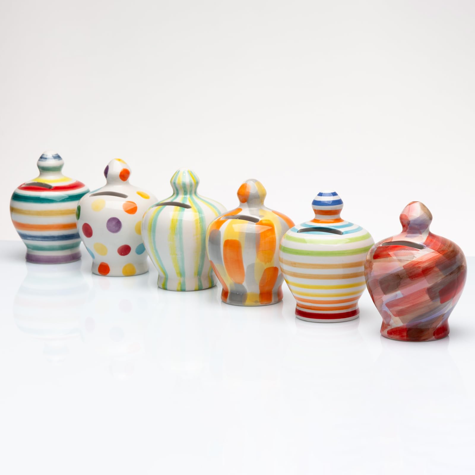 Doni Bomboniere Matrimonio 6PZ Salvadanaio Serafino in Ceramica Dispinto Solidali Idea Regalo Anniversario Comunione Cresima 18 Anni Partecipazioni Utili Idee Originali Economiche Eleganti Nozze