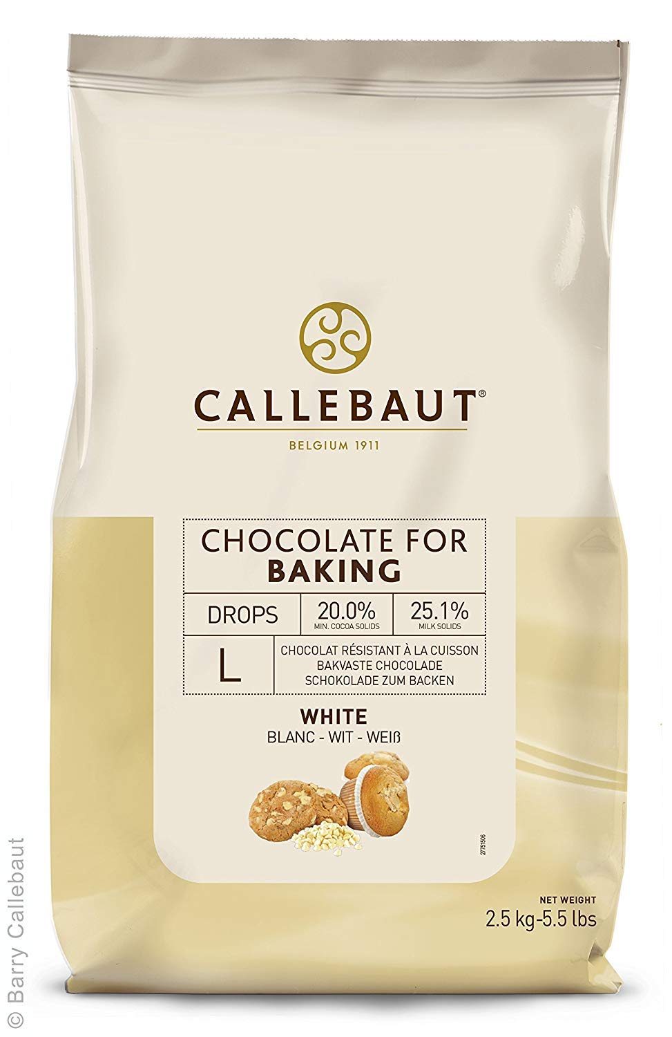 CHUNKS WHITE CALLEBAUT CIOCCOLATO DA FORNO 2.5 KG