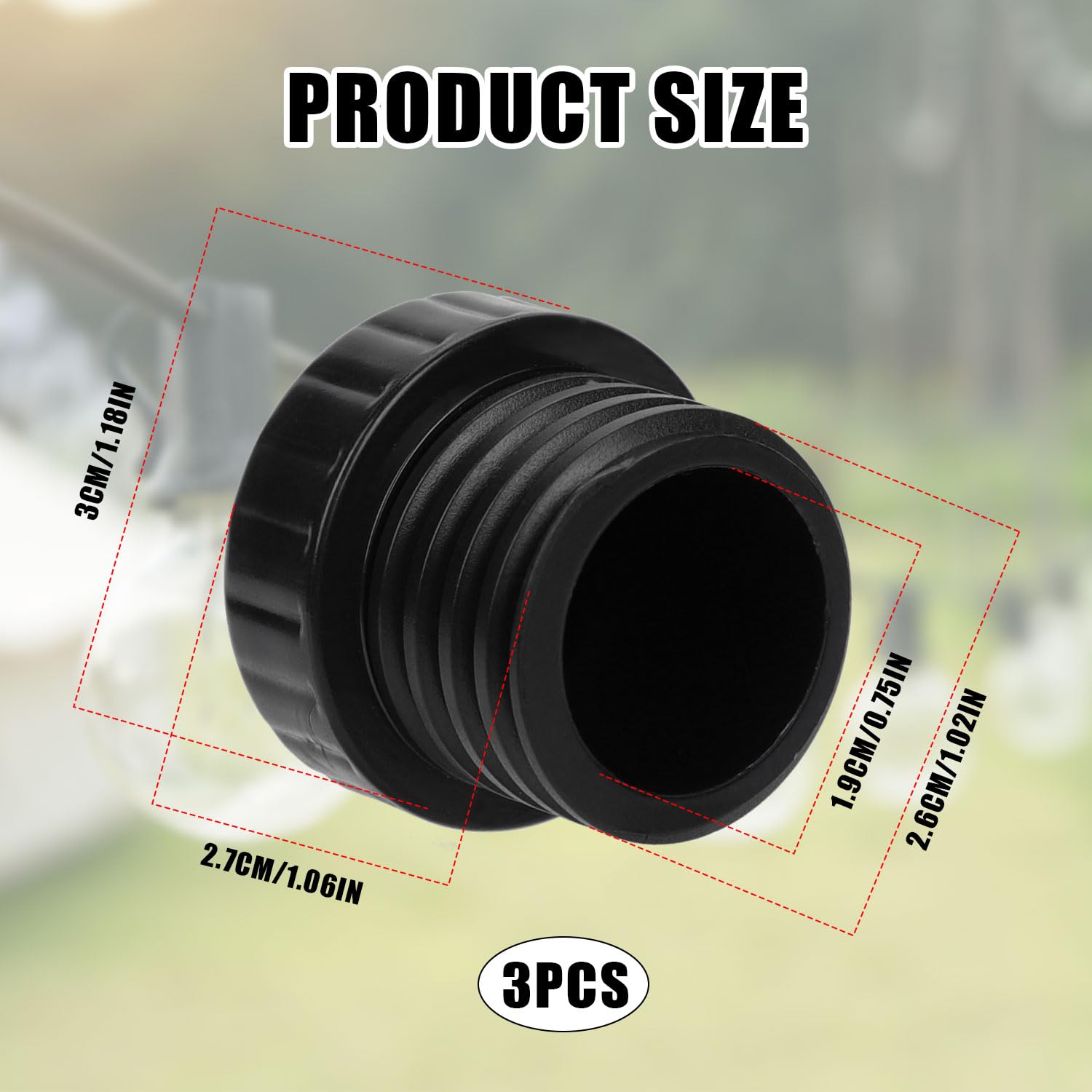 3pcs Light Socket Safety Caps Plugs for String Lights, ID 0.75" OD 1.02" Light Bulb Socket Cover Caps Light Socket Protective Caps for Recessed & Standard Light Sockets