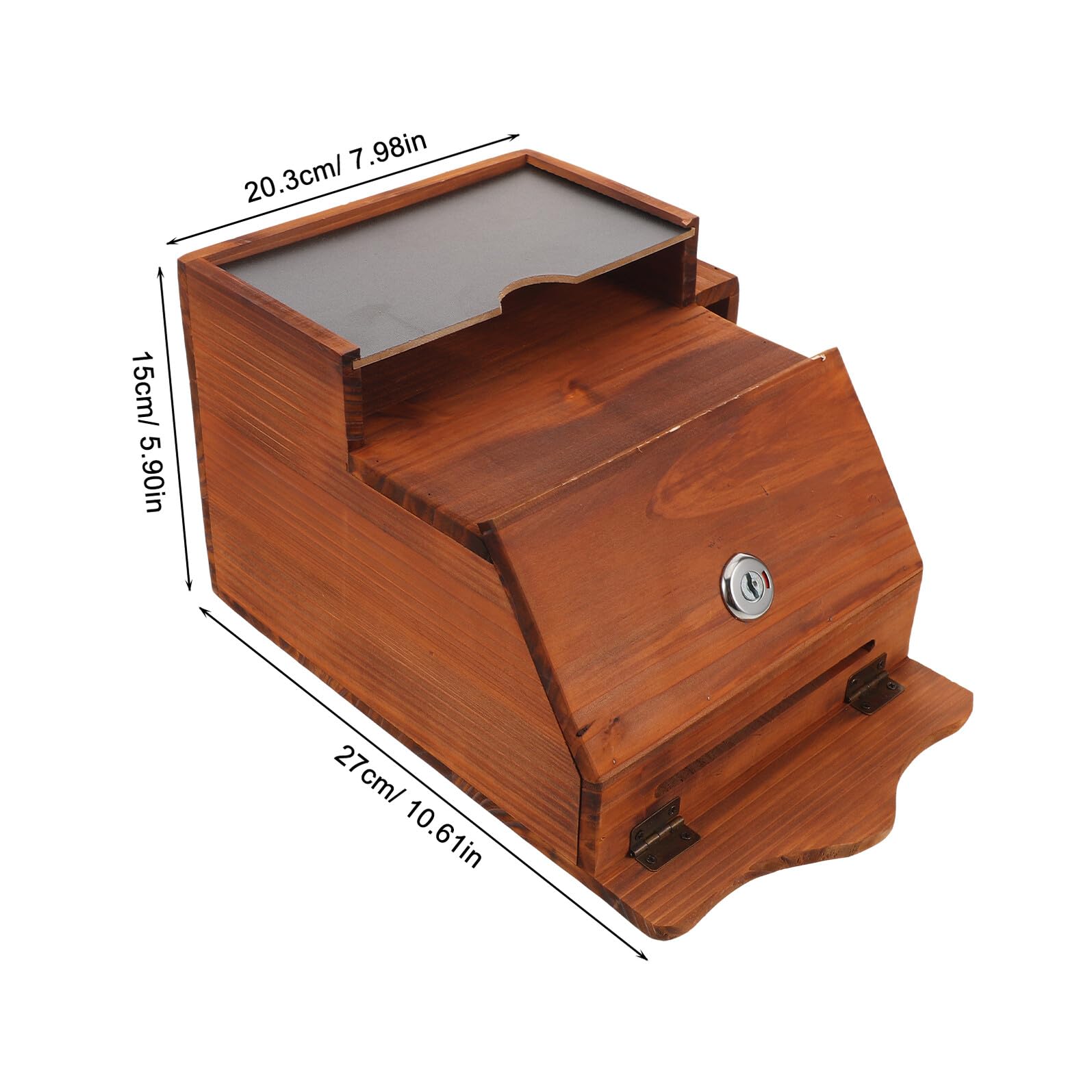 PRETYZOOM Caja de Sugerencias de Madera con Cerradura y Llave Caja Compacta Vintage para Votos Donaciones y Recogida de Opiniones para Oficina Iglesia y Recaudación de Fondos