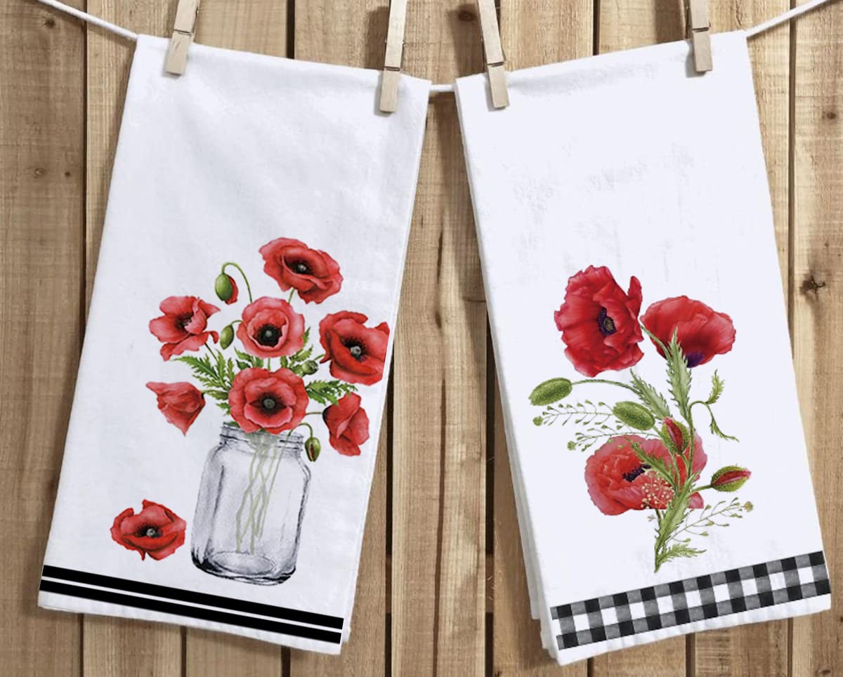 Aazon.co: Watercolor Waterelon Kitchen Dish Towel 18 X 28 Inch Set - View #4