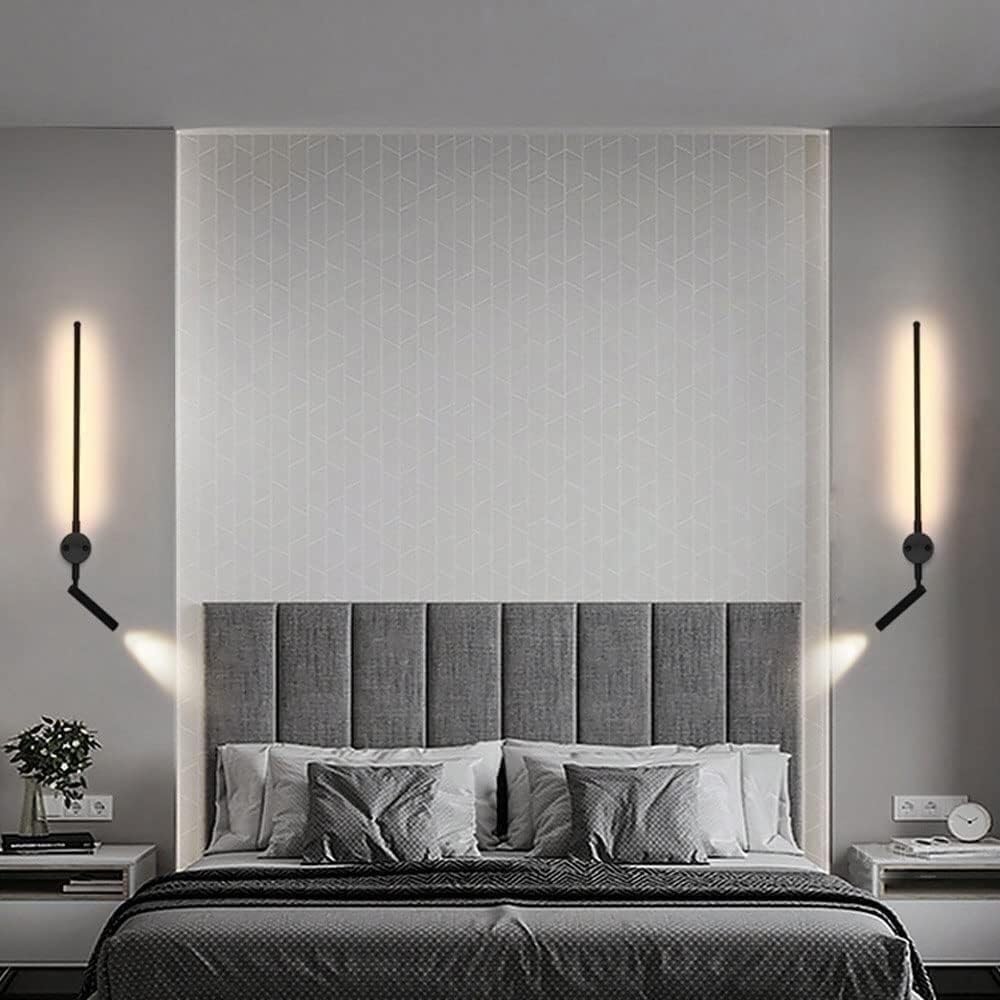 Lampada da bagno a striscia lunga regolabile a LED per specchio, apparecchio di illuminazione lineare per bagno, specchio nero, luci frontali sopra il mobile, illuminazione per quadri, applique d