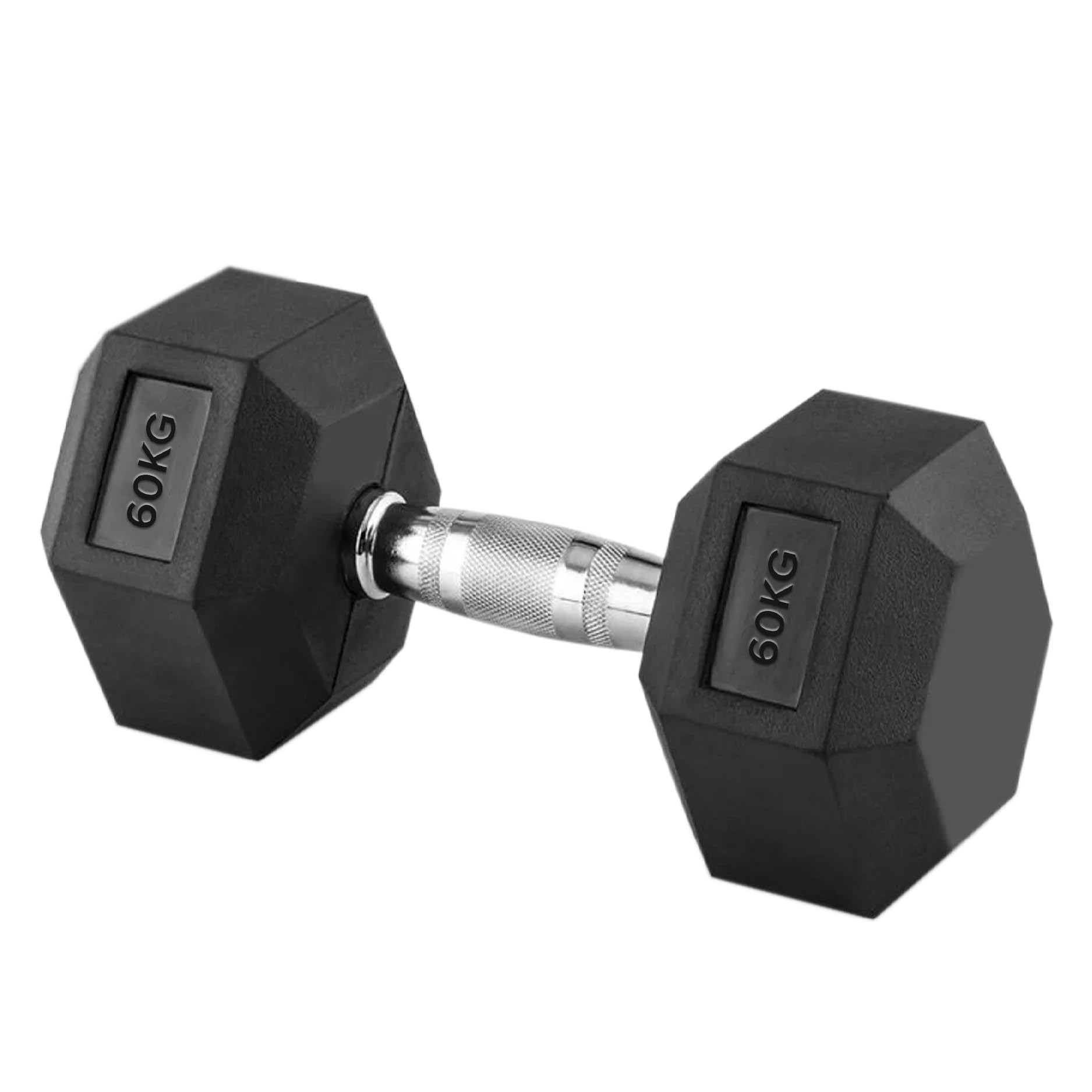 Hex Dumbbells 2.5kg to 60kg Anti-Roll Design Rubber Coated Free Weights Dumbbell Set for Home Gym Strength Training Muscle Toning & Weightlifting