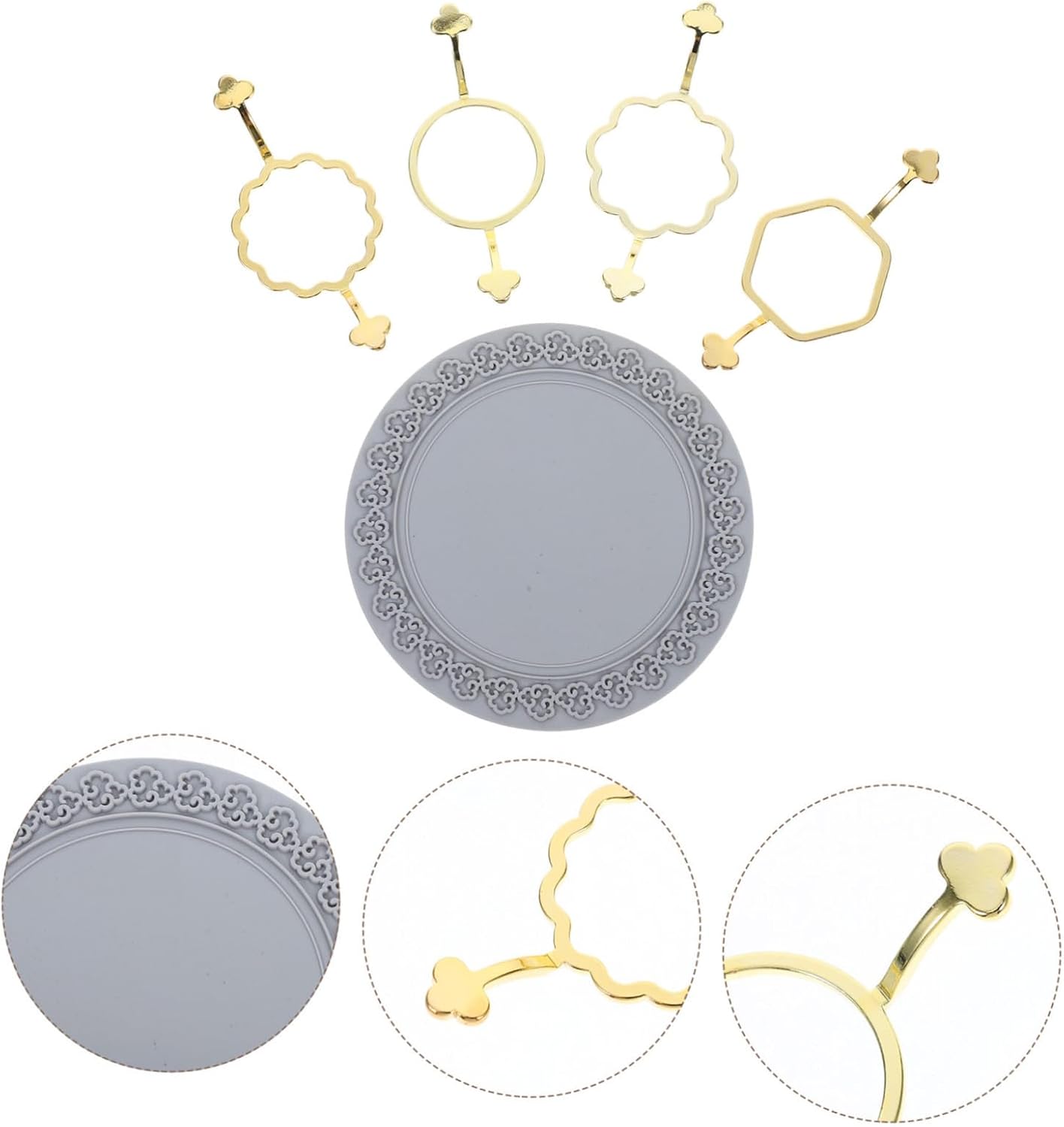 NUOBESTY 1set Metal Wax Seal Stamp Mold and Silicone Mat for Crafting Unique Wax Seal Shapes for Wedding Invitations Envelopes and Scrapbooking Essential Crafting Tools