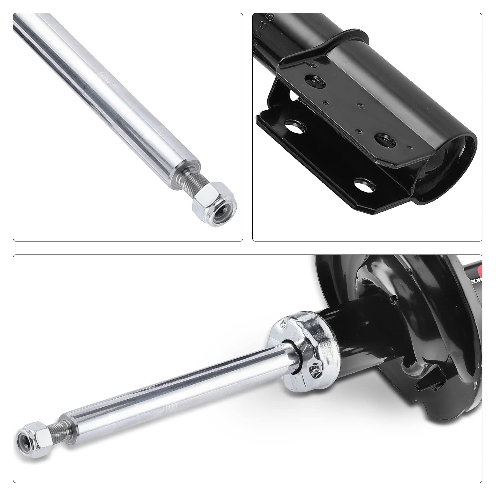 Frankberg 2 amortiguadores de choque delantero izquierdo y derecho, presión de gas de 514 mm, compatible con Clio III BR0/1 CR0/1 Clio III Grandtour KR0/1 Replace# 8200676024