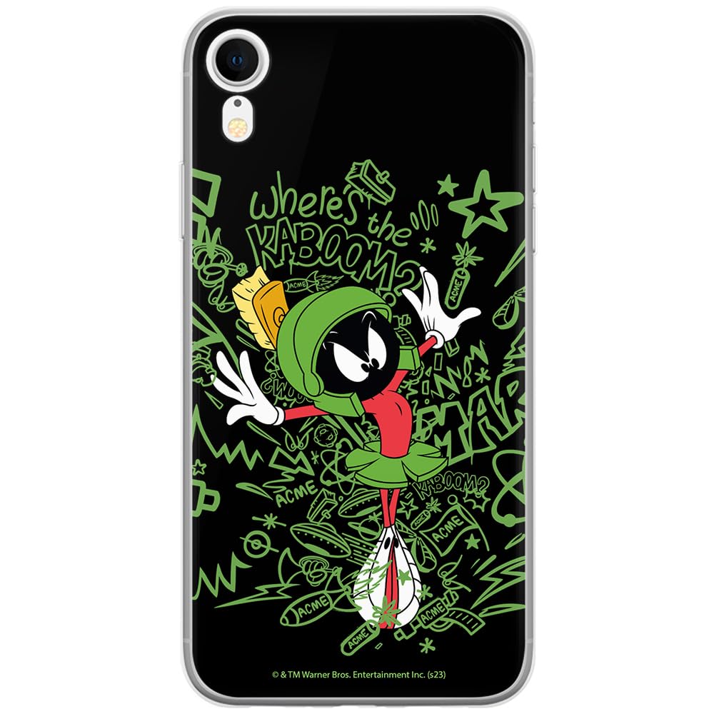 ERT GROUP mobile phone case for Iphone XR original and officially Licensed Looney Tunes pattern Marwin 007 optimally adapted to the shape of the mobile phone, case made of TPU