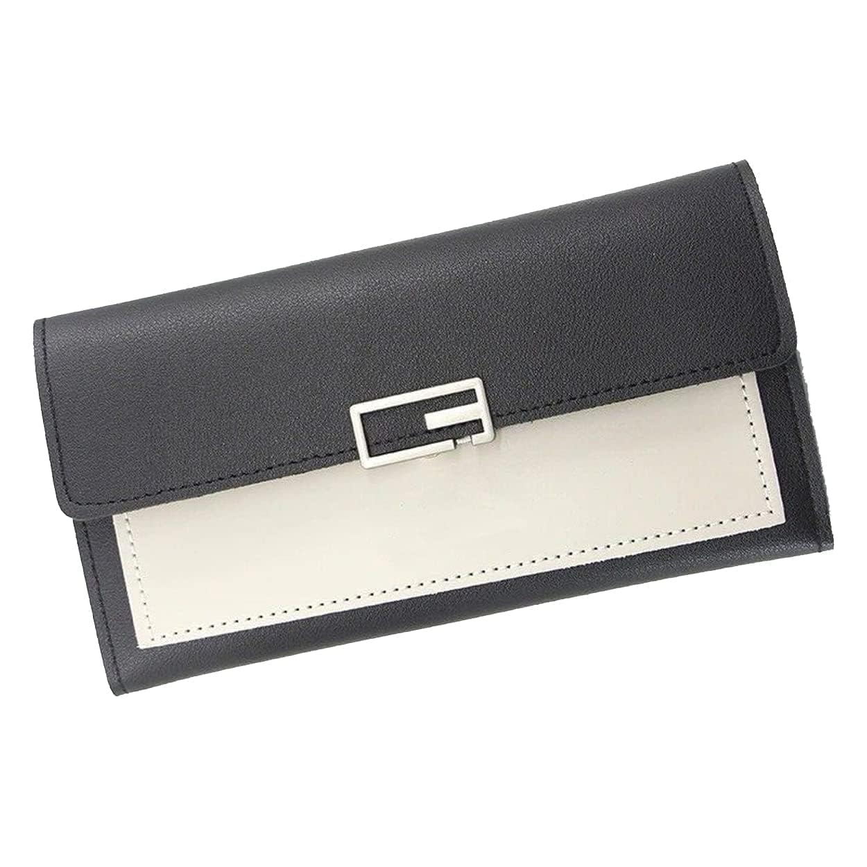 katvin Women Leather Tri-fold Wallet Fashion Card Coin Holder with Multi Slots Long Purse with Zipper and Money Organizer-picture-40
