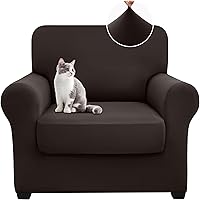 Vista 24 de hyha Fundas de sofá de 4 piezas para sofá de 3 cojines, fundas de sofá suaves y lavables, fundas de sofá elásticas para perros, protector de muebles