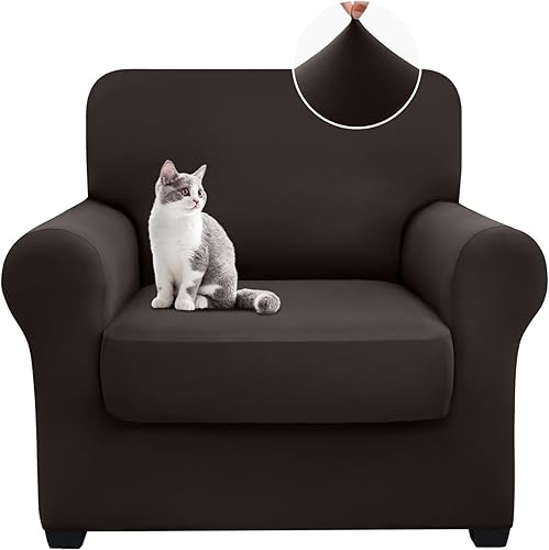 Miniatura 24 de hyha Fundas de sofá de 4 piezas para sofá de 3 cojines, fundas de sofá suaves y lavables, fundas de sofá elásticas para perros, protector de muebles