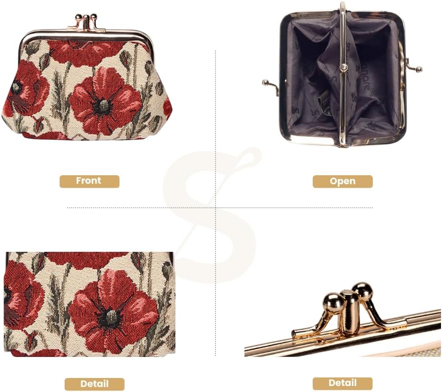 FRMP-POP | POPPY COIN CLASP FRAME PURSE WALLET