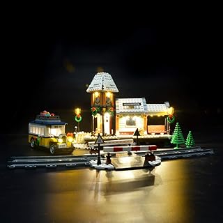 Briksmax Led Lighting Kit for Winter Village Station - Compatible with Lego 10259 Building Blocks Model- Not Include The Lego Set