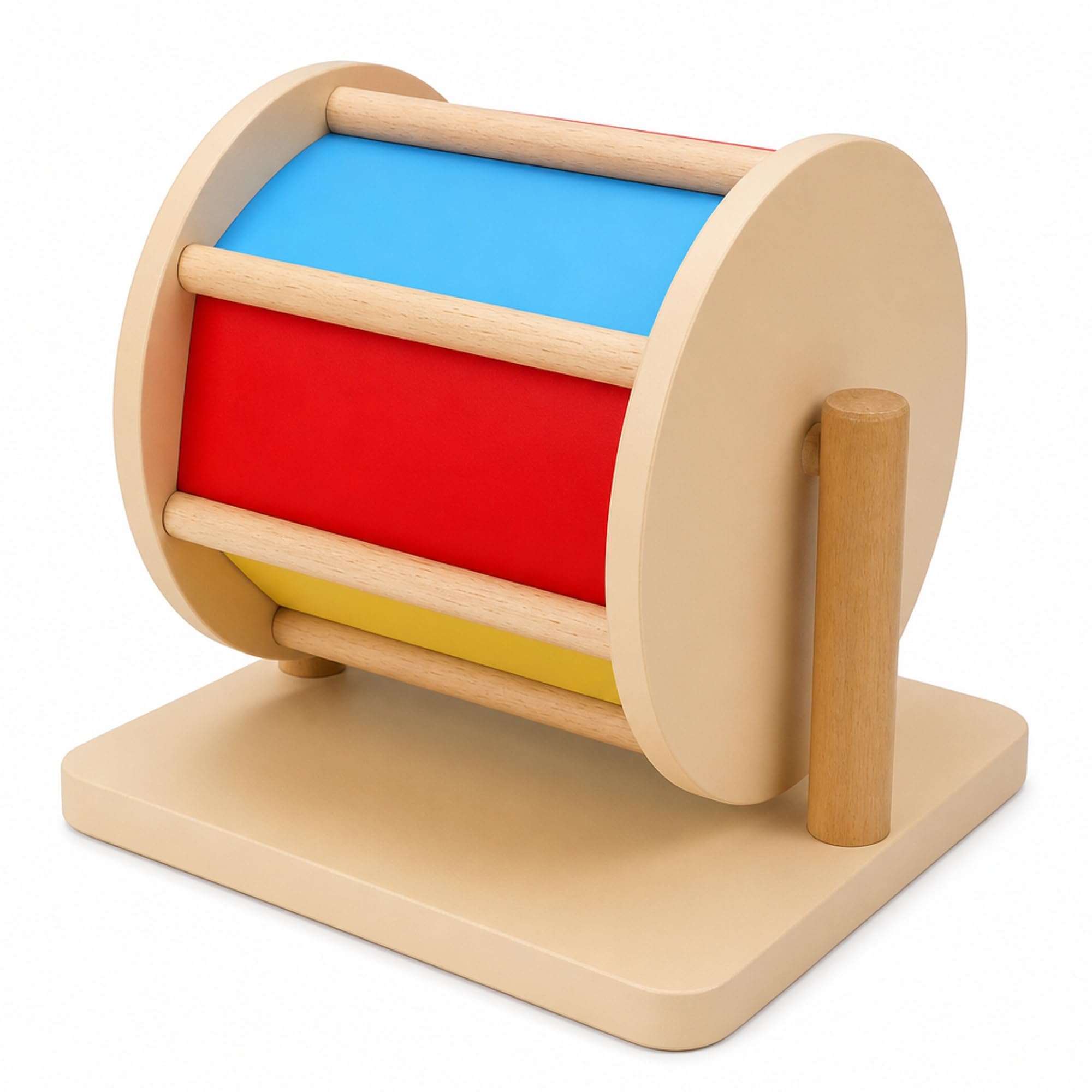 Tantrums Wooden Rainbow Wheel Toy for Infant to Build Hand Eye Concentration Motor Skills I Multicolor Rainbow Spinner-image-32