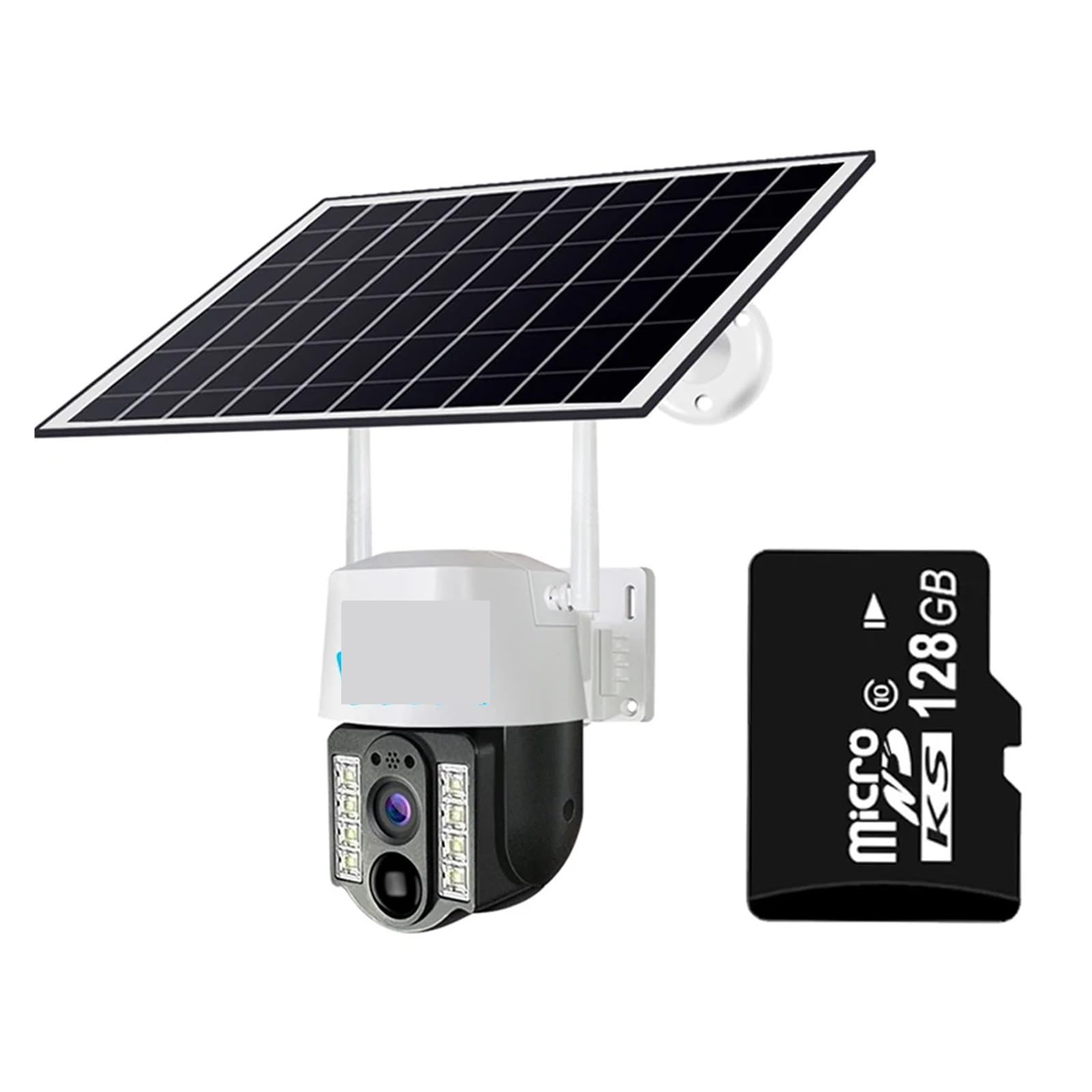 QDVOPHZA WiFi Solar Camera 4K 4MP 1080P HF IP Outdoor Dual Lens Wireless Camara Waterproof Home Security Protection V380 PRO CCTV Camera(WiFi Camera 128GB)