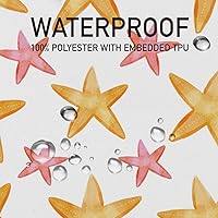 Vista 5 de Bolsas de mano, bolsas de comestibles reutilizables impermeables bolsas de compras de playa, decoración marina de conchas de estrella de mar
