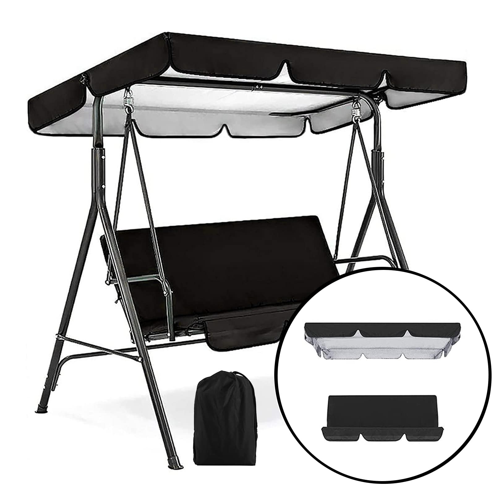 Copertura Impermeabile Per Altalena A 3 Posti - Leggera E Resistente Per Esterni - Foto 8