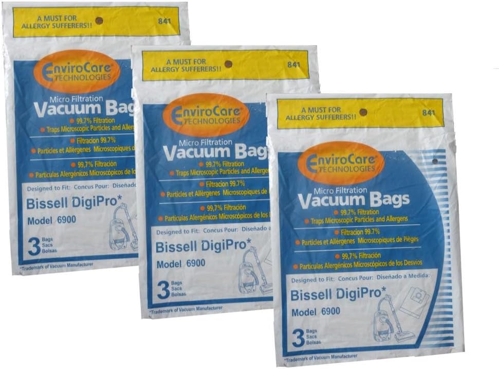 EnviroCare Replacement Micro Filtration Vacuum Cleaner Dust Bags Designed to fit Bissell Digi-Pro and Samsung VP-77F 9 bags