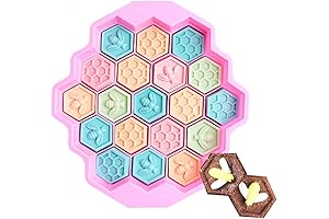 KALAIEN 19-Hole Honeycomb Silicone Soap Mold