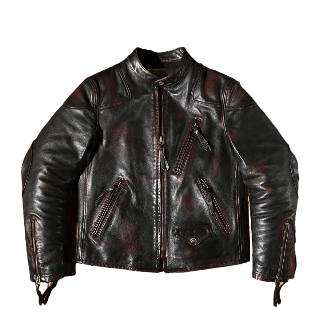 Mens Stand Collar Form Fit Jacket Motorcycle Lightweight Functional Design Outwear