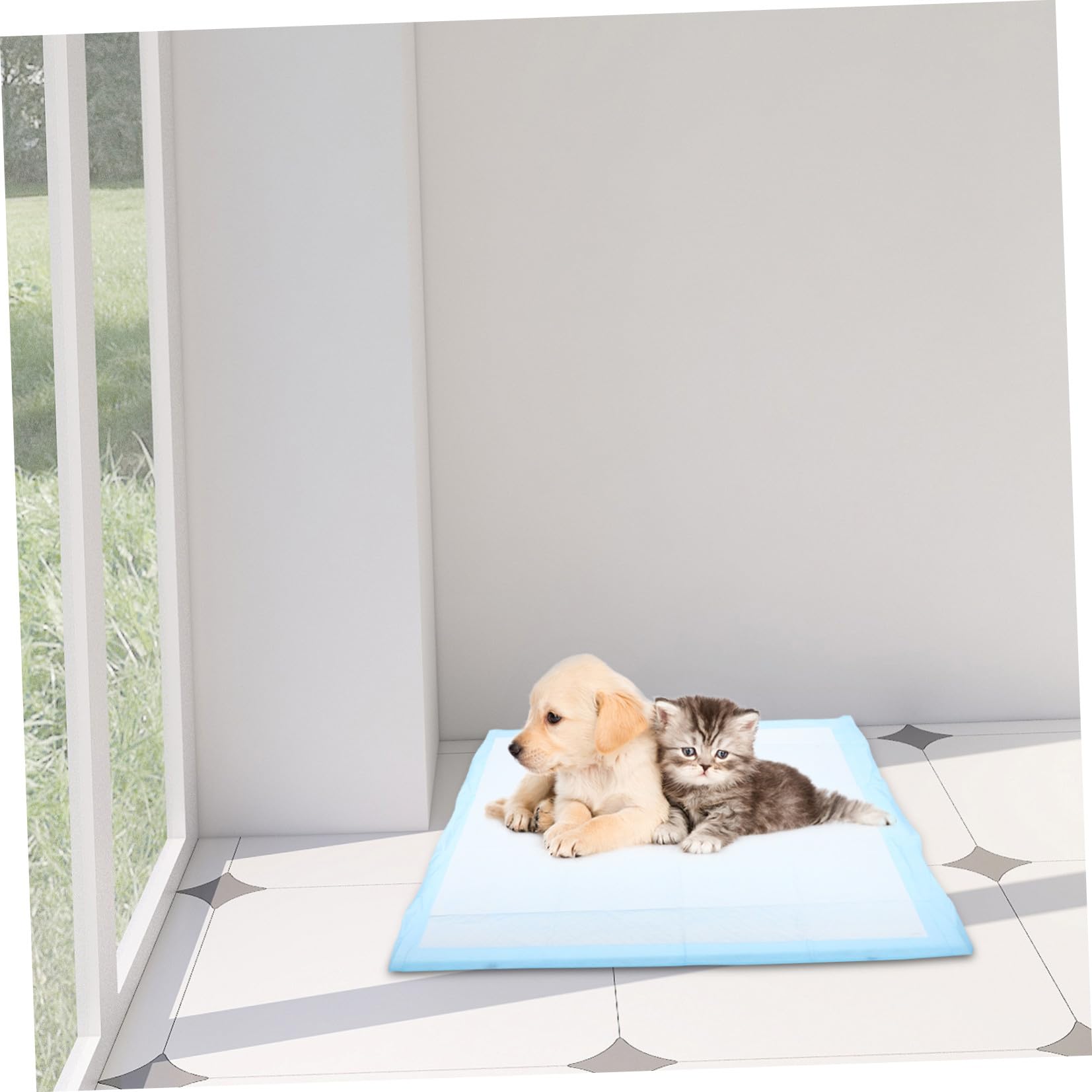 Homoyoyo Alèse D’Apprentissage pour Chiots, 60x60cm, Non-tissée | Format L, Usage Cage pour Animaux, Lot 1 Pièce, pour Chiots et Chiens D’intérieur