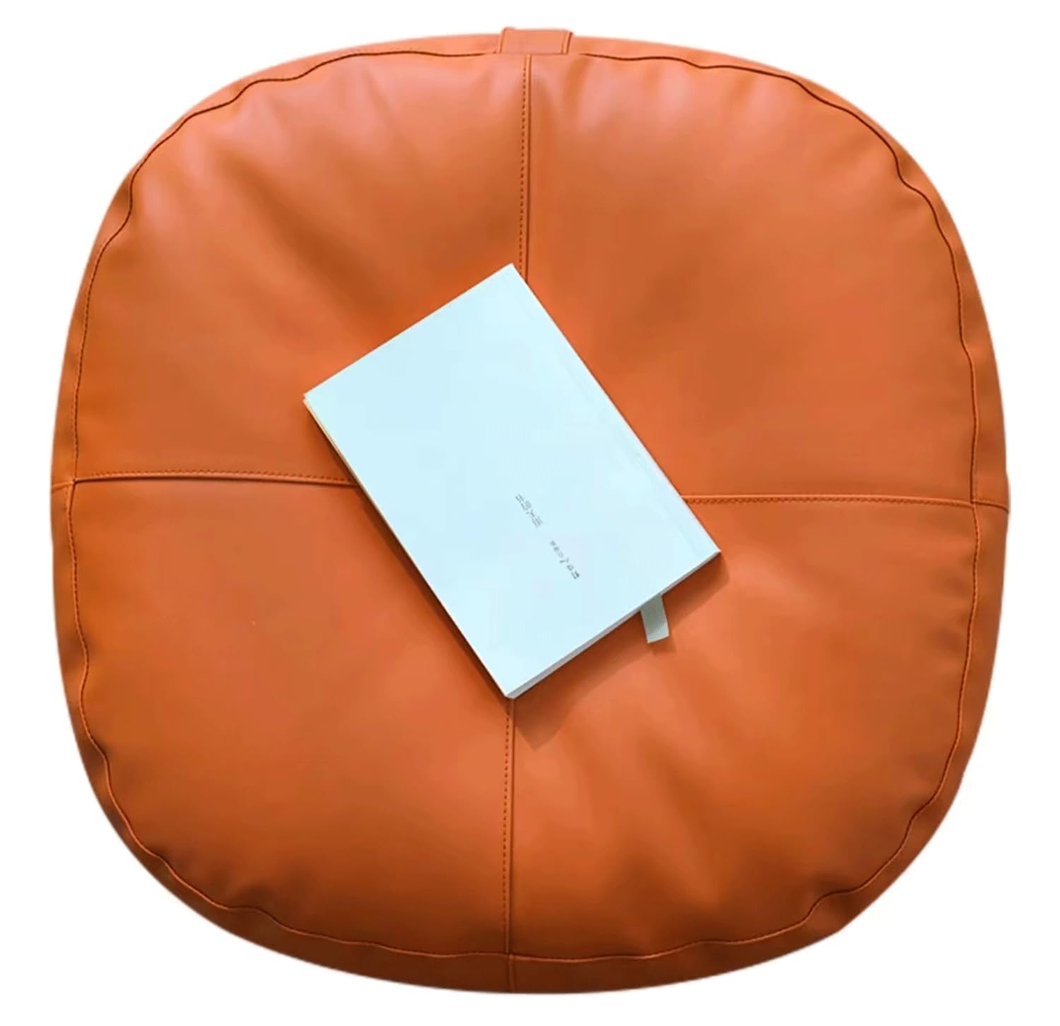 Futon rond japonais de balcon | Coussin de sol orange pour yoga