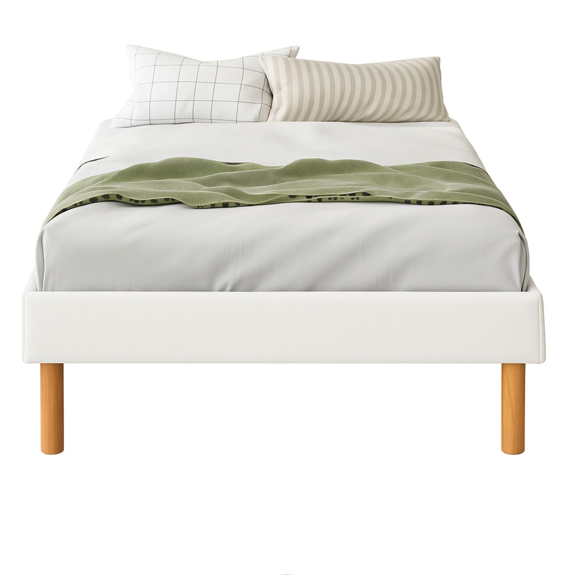 Mina - Solide et Confortable Sommier Tapissier noir Pieds en 20 cm pour