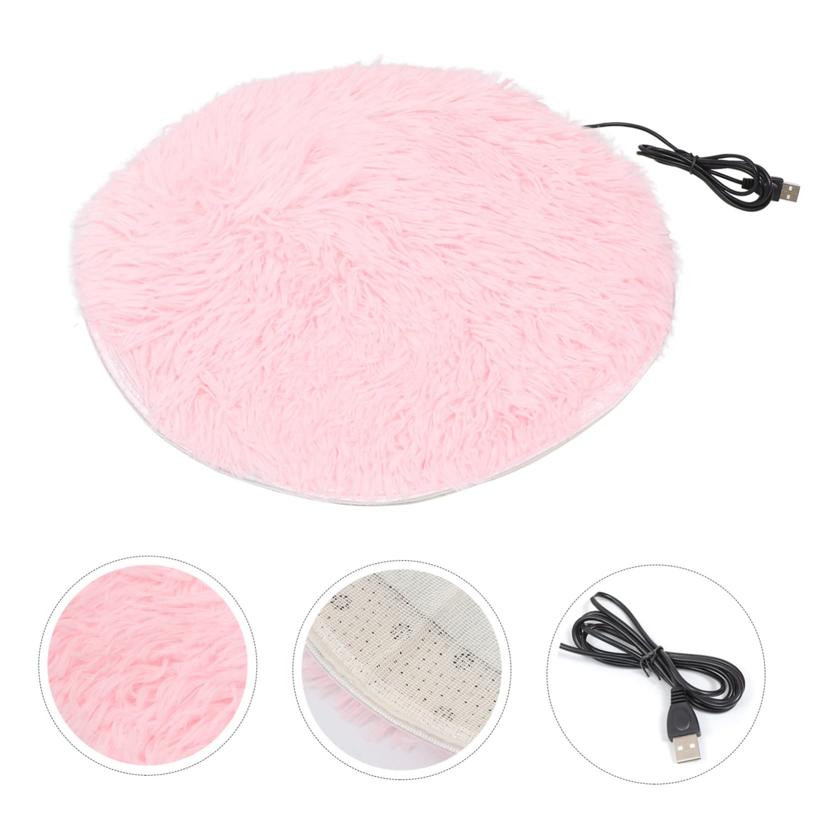 Hohopeti 1pc Cat Bed Mat Pet Indoor Heating Mat Pet Heated Warming Pad Electric Pet Blanket Pet Supplies Washable Bed Pet House Heated Blanket Floor Mat Anti-leakage and Fabric - Image 2