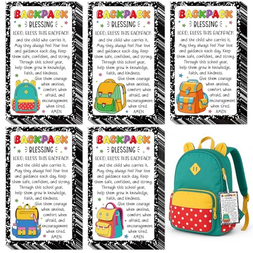 Aposwow Etiquetas de bênção de mochila religiosa, presentes de volta às aulas suprimentos de festa para sala de aula, Caderno, Caderno