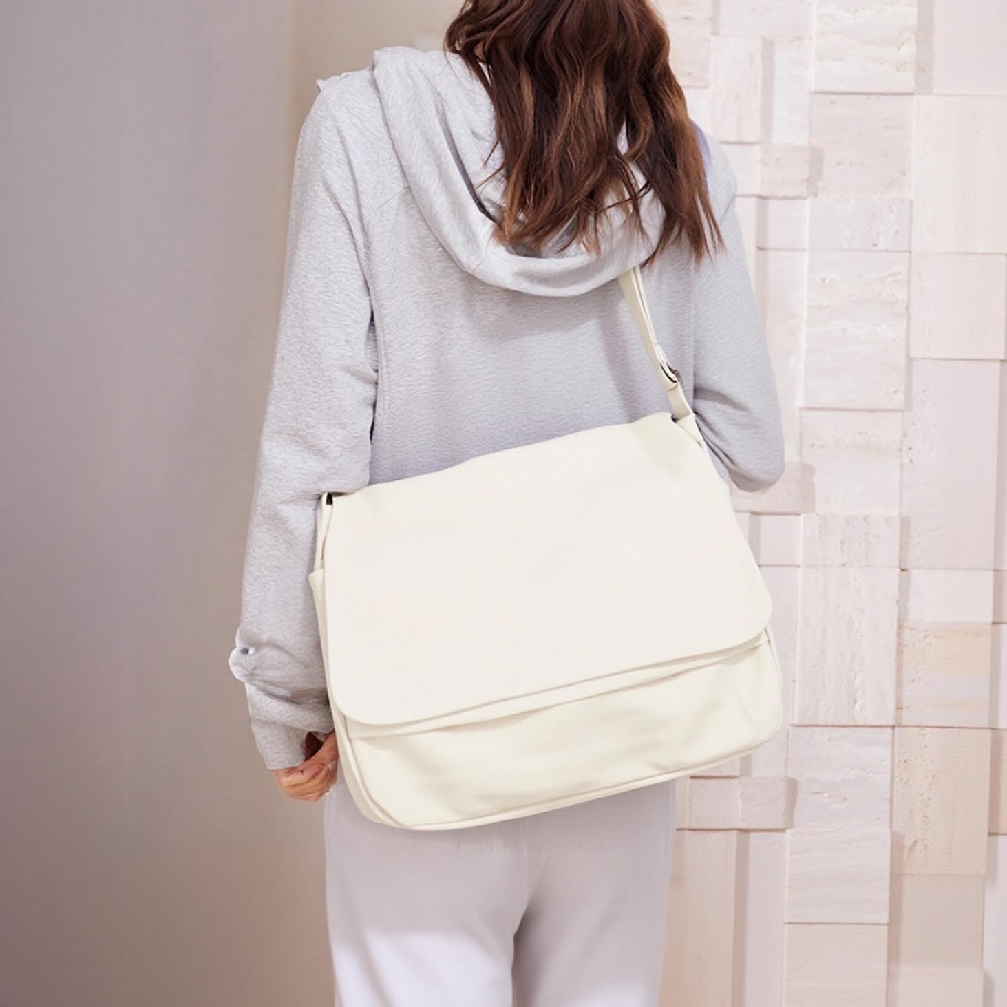 Canvas Messenger Bag Cross Body Bag Shoulder Bag Simple Design Thick and Sturdy - Image 2