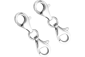 925 Sterling Silver Double Lobster Claw Clasps