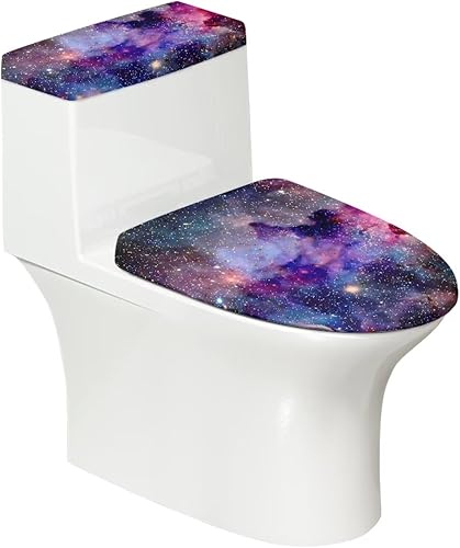 Gzzxiailg Galaxy Space - Tapa de inodoro y tanque de baño, fundas de asiento lavables a máquina, fundas elásticas de 2 piezas para inodoro, fundas